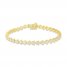 Diamond Bracelet 1 ct tw Round-cut 10K Yellow Gold 7.25"