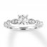 Diamond Engagement Ring 7/8 ct tw Round-cut 14K White Gold