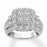 Diamond Engagement Ring 3 ct tw 14K White Gold