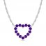 Amethyst Necklace Sterling Silver 18"