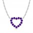 Amethyst Necklace Sterling Silver 18"