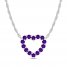 Amethyst Necklace Sterling Silver 18"