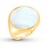 Mother-of-Pearl Ring Bronze/14K Yellow Gold-Plated