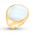 Mother-of-Pearl Ring Bronze/14K Yellow Gold-Plated