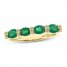 Emerald Ring 1/20 ct tw Diamonds 10K Yellow Gold