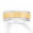 Wedding Band 10K Two-Tone Gold 8mm