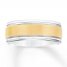 Wedding Band 10K Two-Tone Gold 8mm