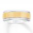 Wedding Band 10K Two-Tone Gold 8mm