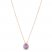 Le Vian Amethyst & Diamond Necklace 1/8 ct tw 14K Strawberry Gold 18"