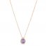 Le Vian Amethyst & Diamond Necklace 1/8 ct tw 14K Strawberry Gold 18"