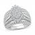 Multi-Diamond Engagement Ring 2 ct tw Round/Baguette 14K White Gold