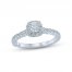 Monique Lhuillier Bliss Diamond Engagement Ring 7/8 ct Round-cut 18K White Gold