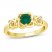 Center of Me Emerald & Diamond Ring 10K Yellow Gold