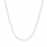 Cable Chain Necklace 14K White Gold 24" Length