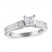 Diamond Engagement Ring 1-1/4 ct tw Princess-cut 14K White Gold