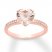 Morganite Engagement Ring 1/8 ct tw Diamonds 14K Rose Gold