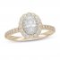 Neil Lane Diamond Engagement Ring 7/8 ct tw Oval/Round 14K Two-Tone Gold