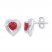 Lab-Created Ruby Diamond Accents 10K White Gold Earrings