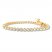 Diamond Tennis Bracelet 3 ct tw Round-cut 10K Yellow Gold 7"