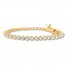 Diamond Tennis Bracelet 3 ct tw Round-cut 10K Yellow Gold 7"