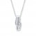 Diamond Necklace 1/4 ct tw Round-cut 14K White Gold