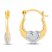 Children's Heart Hoop Earrings 14K Two-Tone Gold