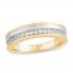 Men's Diamond Wedding Band 1/4 ct tw Round-cut 10K Two-Tone Gold