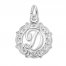 Letter D Charm Sterling Silver