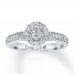 Leo Diamond Engagement Ring 3/4 ct tw Round-cut 14K White Gold