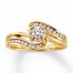 Diamond Engagement Ring 3/8 ct tw Round-cut 10K Yellow Gold