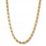 Men's Rope Chain Necklace 10K Yellow Gold 24" Length
