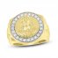 Men's Diamond Christ Ring 1/4 ct tw Round-cut 10K Yellow Gold