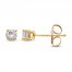 Diamond Earrings 1/4 ct tw Round-cut 14K Yellow Gold