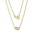 Petite Diamond Necklace 1/10 ct tw Round-cut 10K Yellow Gold