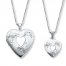 Mother/Daughter Necklaces Heart/Butterflies Sterling Silver