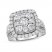 Previously Owned Diamond Engagement Ring 3 ct tw Round-cut 10K White Gold