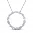 Circle of Gratitude Diamond Necklace 1/2 ct tw Round-cut 10K White Gold 19"