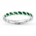 Stackable Ring Green Enamel Sterling Silver