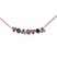 Lab-Created Gemstone Rainbow Necklace 10K Rose Gold