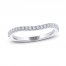 THE LEO Legacy Lab-Created Diamond Wedding Band 1/4 ct tw Round-cut 14K White Gold