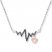 Heartbeat Necklace 1/15 ct tw Diamonds Sterling Silver/10K Gold