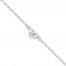 Rose Anklet Sterling Silver 9" Length