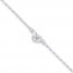 Rose Anklet Sterling Silver 9" Length