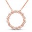 Circle of Gratitude Diamond Necklace 1/4 ct tw Round-cut 10K Rose Gold 19"