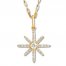Diamond Star Necklace 1/4 ct tw Round-cut 10K Yellow Gold