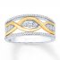 Diamond Ring 1/3 ct tw Round-cut 10K Two-Tone Gold