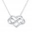 Infinity Heart Sterling Silver Necklace