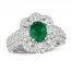 Le Vian Couture Emerald Ring 1-1/5 ct tw Diamonds Platinum