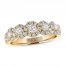 Leo Diamond Anniversary Ring 3/4 ct tw Round-cut 14K Yellow Gold