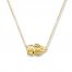 Sideways Owl Necklace 14K Yellow Gold